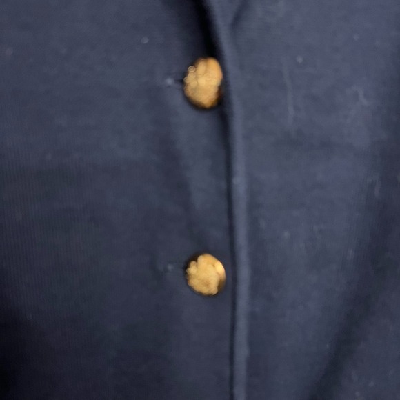 BLACK LABEL LAUREN RALPH LAUREN NAVY BLUE KNIT BLAZER PREPPY OLD MONEY STRETCH - Picture 8 of 12